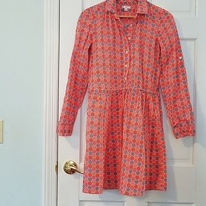 Gap button down orange vintage shirt dress